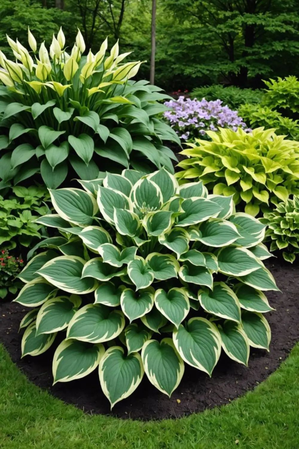 Cantero con predominio verde delimitante